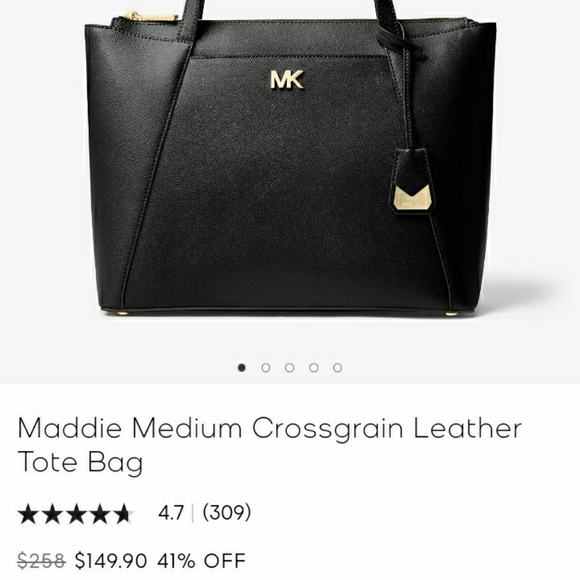 Michael Kors Maddie medium crossgrain leather tote bag - Picture 6 of 7